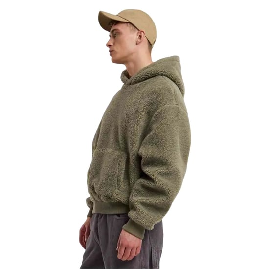 Urban Classics Heren Teddy Fleece Oversized Hoodie (Lichtgroen) - Image 5