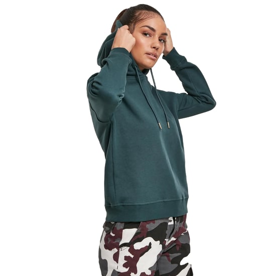 Urban Classics Dames/Dames Effen Hoodie (Fles groen) - Image 3