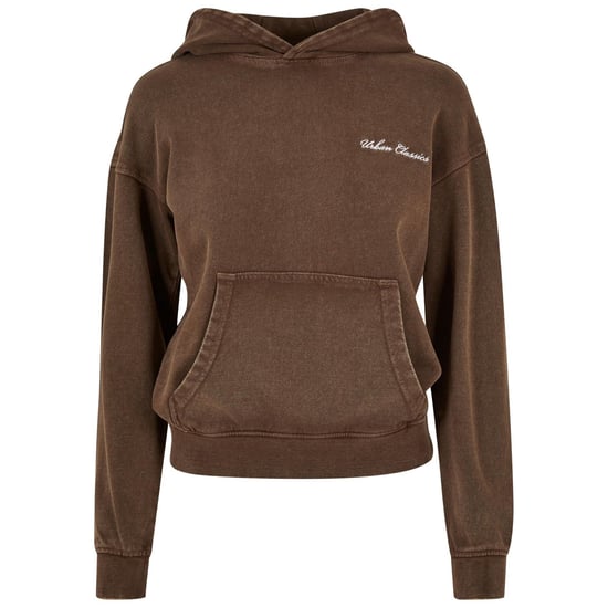 Urban Classics Dames/Dames Geborduurde Badstof Logo Hoodie (Bruin) - Image 2