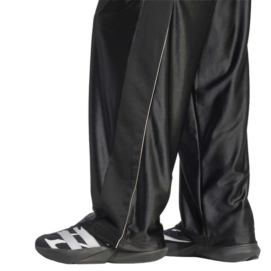 Men's adidas Closed Hem Fleece Joggers in Black/Crystal L - Image 5