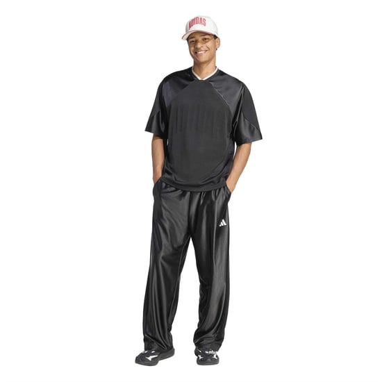Men's adidas Closed Hem Fleece Joggers in Black/Crystal L - Image 6