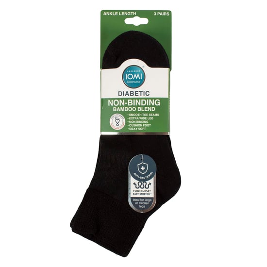 3 Pack Unisex Bamboo Diabetic Ankle Socks Soft Breathable Gentle Fit Everyday - Image 2