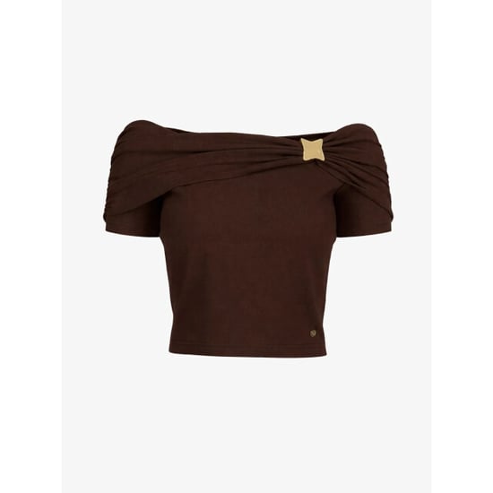 Guess Dames top brigitte off shoulder regal bruin - Image 3