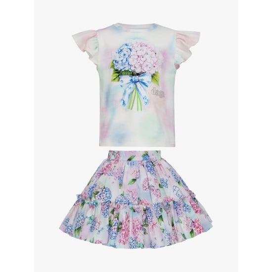 Daga Meisjes set rok pastel bloom - Image 2