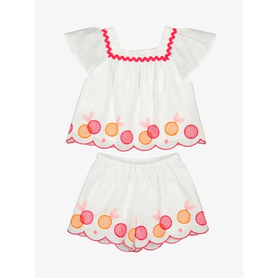 Mayoral Meisjes set top short embroidered wit - Image 2