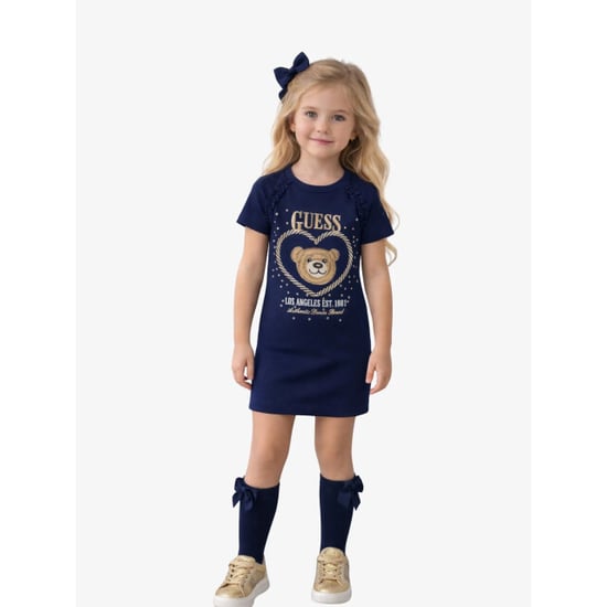 Guess Meisjes jurk punto milano secret blauw - Image 3