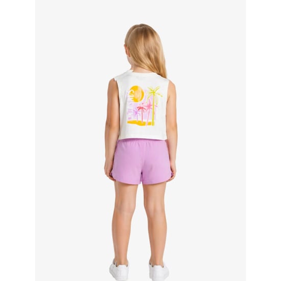 Mayoral Meisjes set top chenille shorts lila - Image 4