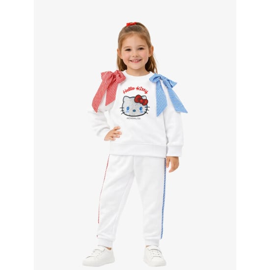 Monnalisa Meisjes joggingpak sweater hello kitty wit - Image 1