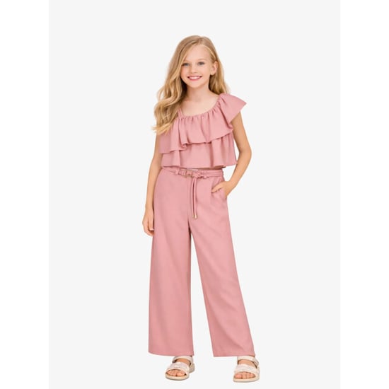 Abel & Lula Meisjes set long crepe pants cropped - Image 1