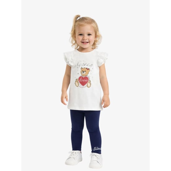 Guess Meisjes set t-shirt legging pure wit - Image 1
