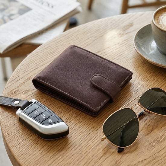 Woodland Leather Brown 4.5" RFID Multi Pocket Wallet - Image 5