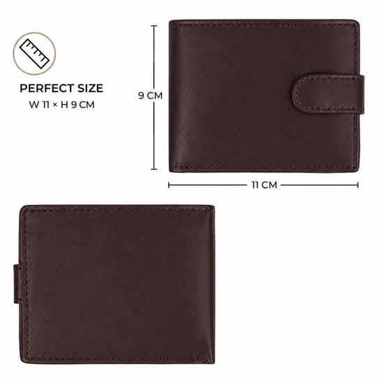 Woodland Leather Brown 4.5" RFID Multi Pocket Wallet - Image 6