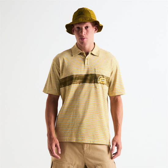 Men's C.P. Company Short Sleeve Polo Shirt in Antque Moss 246 - Image 3