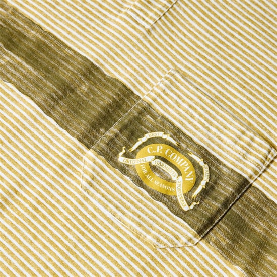 Men's C.P. Company Short Sleeve Polo Shirt in Antque Moss 246 - Image 5
