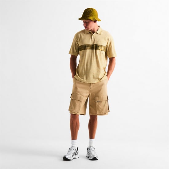 Men's C.P. Company Short Sleeve Polo Shirt in Antque Moss 246 - Image 6