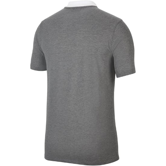 Men's Nike Printed Logo Collared Neck Short Sleeve Shirt in Grey - Image 2