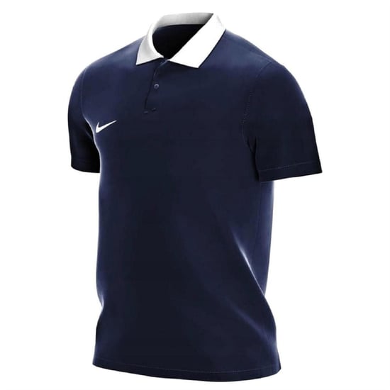 Men's Nike Printed Logo Collared Neck Short Sleeve Shirt in Navy - Image 1