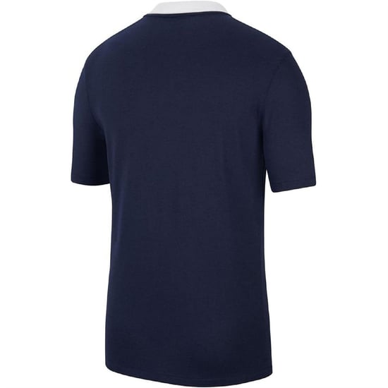 Men's Nike Printed Logo Collared Neck Short Sleeve Shirt in Navy - Image 2