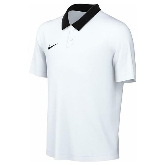 Men's Nike Printed Logo Collared Neck Short Sleeve Shirt in White - Image 1