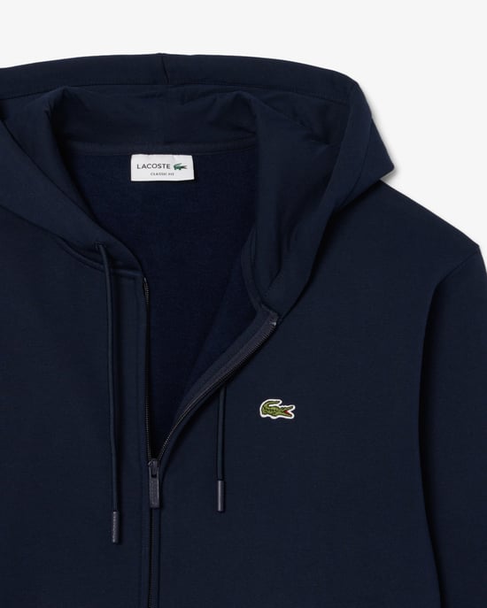 Long Sleeve Logo Detail Hoodie in Navy - Image 2