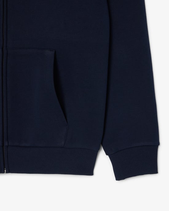 Long Sleeve Logo Detail Hoodie in Navy - Image 3