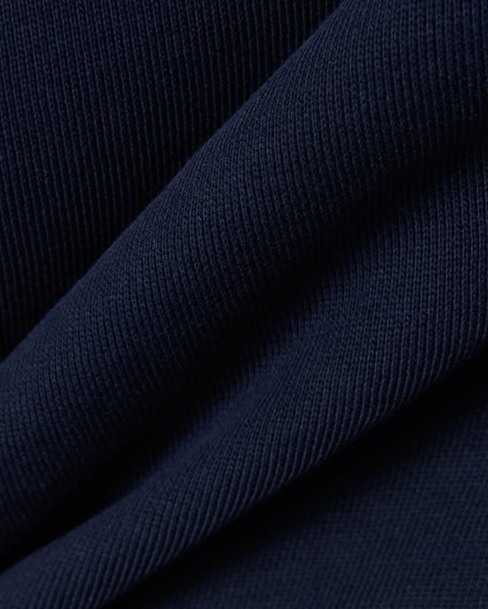 Long Sleeve Logo Detail Hoodie in Navy - Image 4