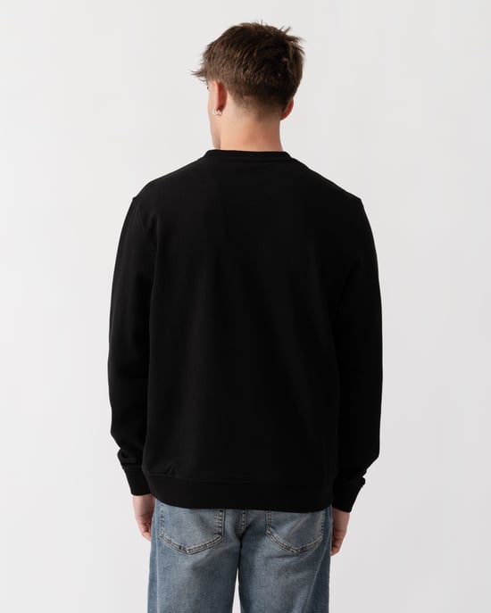 Long Sleeve Logo Detail Sweatshirt in Black - Image 2