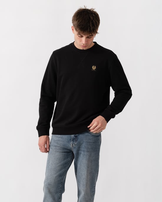 Long Sleeve Logo Detail Sweatshirt in Black - Image 5