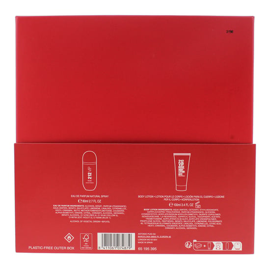 Carolina Herrera 212 Vip Rose Eau de Parfum 80ml & Body Lotion 100ml Gift Set - Image 4