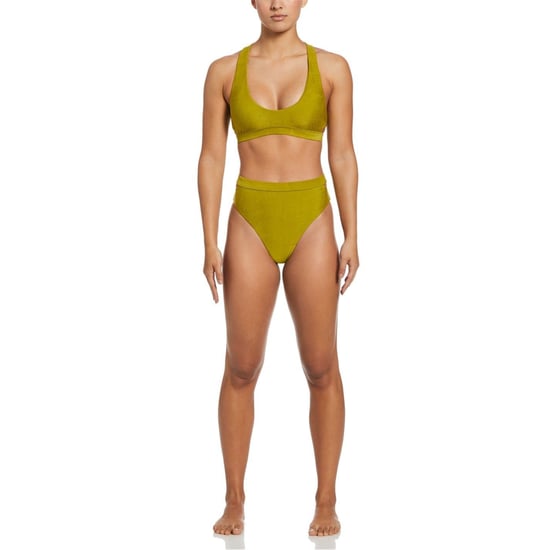 Women's Nike Cut-Out Textured Bikini Bottom in Moss - Image 2