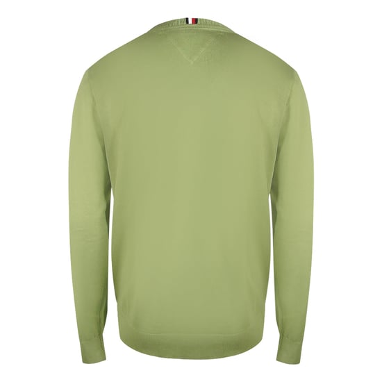 Tommy Hilfiger - Blekt Olivgrön Tröja Med Rund Halsringning - Image 2
