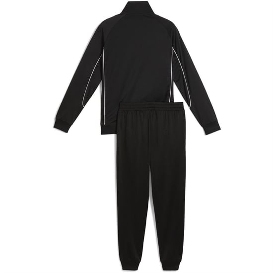 Men's Puma Piping Poly Full Tracksuit in Black - Image 2