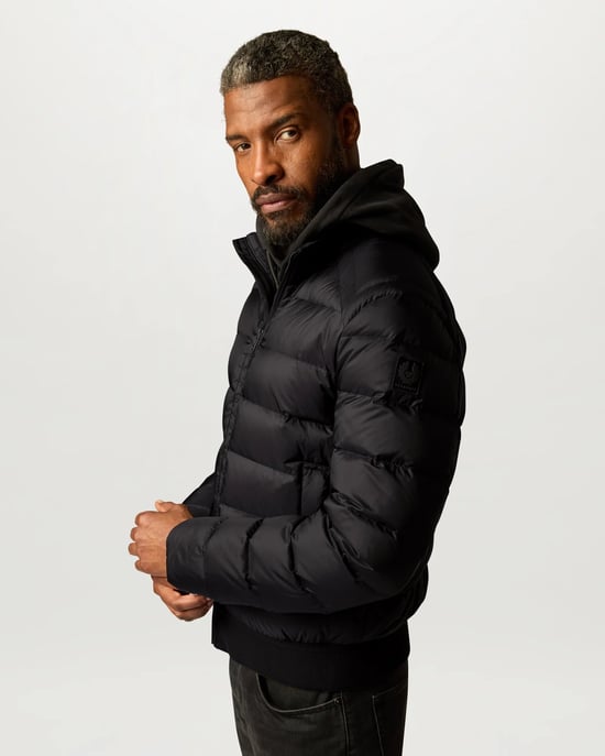Long Sleeve Padded Jacket in Black - Image 2