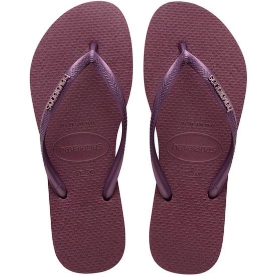 Women's Havaianas Embllshoody S Thong Toe Flip Flops in Purple Soil - Image 3