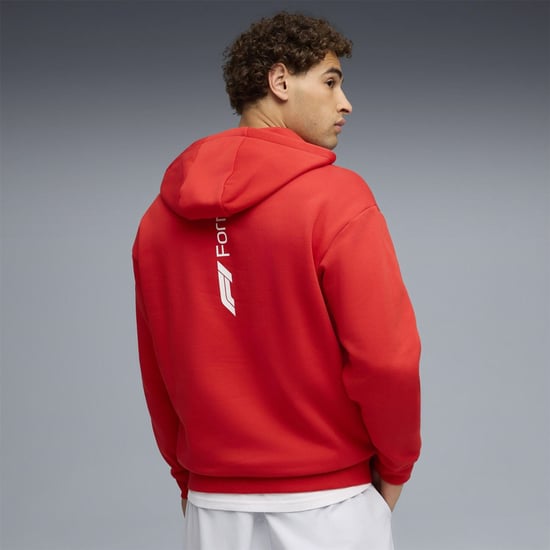 Men's Puma Long Sleeve Patterned Shirt in Pop Red - Image 4