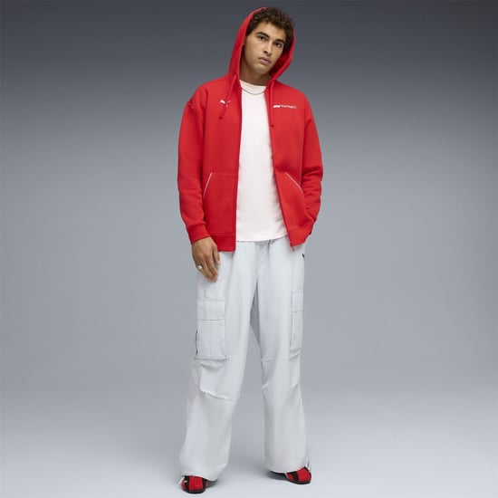 Men's Puma Long Sleeve Patterned Shirt in Pop Red - Image 5