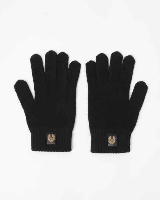 Logo Detail Watch Gloves in Black - Image 2