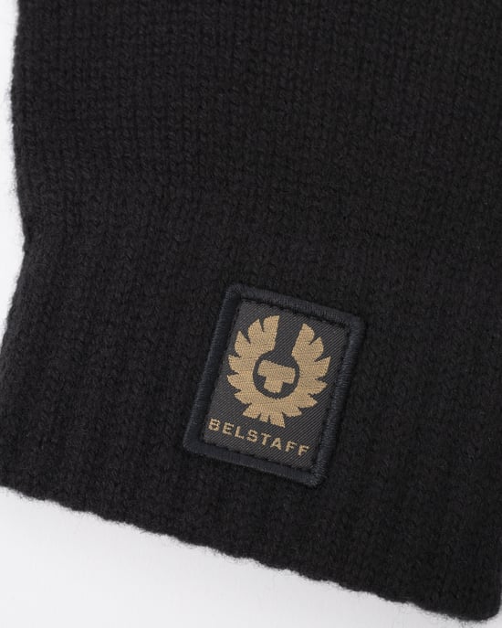 Logo Detail Watch Gloves in Black - Image 3