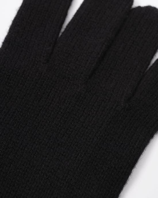 Logo Detail Watch Gloves in Black - Image 4