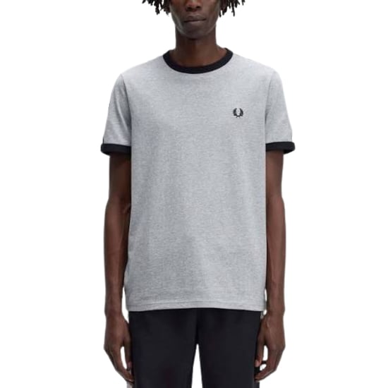 Fred Perry Taped Ringer Steel Marl T-shirt - Image 3
