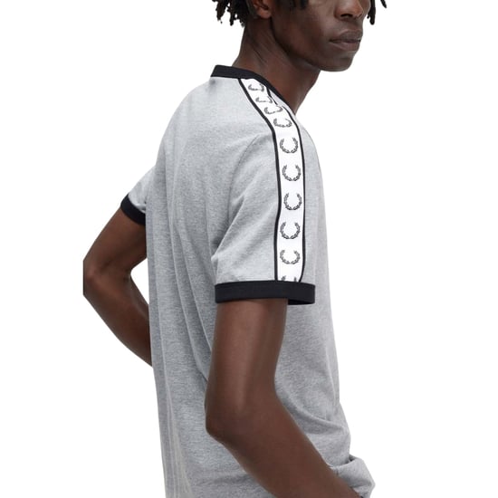 Fred Perry Taped Ringer Steel Marl T-shirt - Image 4