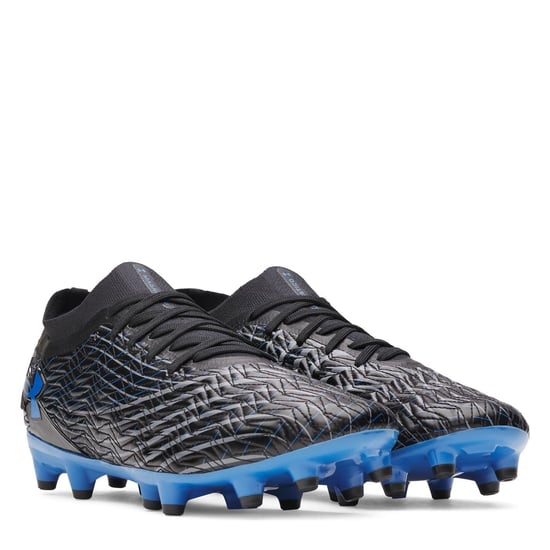 Men's Under Armour Pro Adults Firm Ground Football Boots in Black/Blue - Image 5
