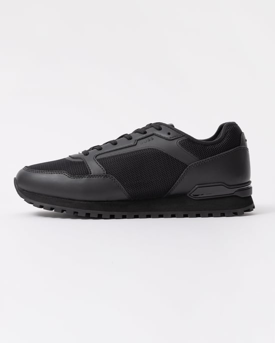Men's Boss Parkour L Runn Methn 10277965 Low Top Trainers in Black - Image 2