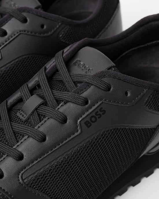 Men's Boss Parkour L Runn Methn 10277965 Low Top Trainers in Black - Image 5