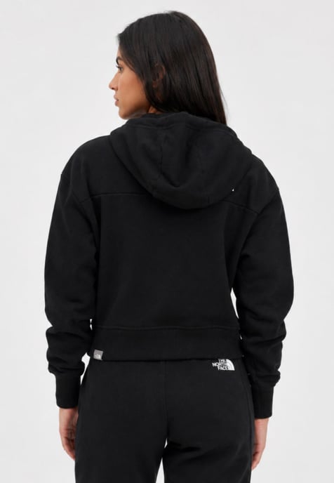 The North Face Womens Icon Crop Hoodie in Black - Image 2