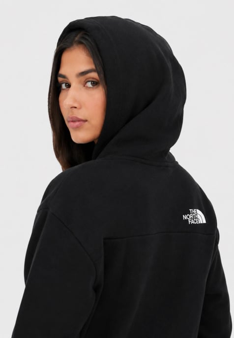 The North Face Womens Icon Crop Hoodie in Black - Image 3