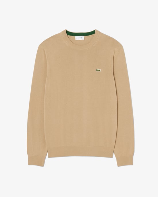 Regular Fit Long Sleeve Logo Detail Sweatshirt in Nude - Image 1