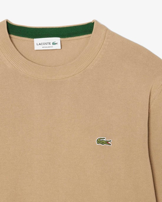 Regular Fit Long Sleeve Logo Detail Sweatshirt in Nude - Image 2