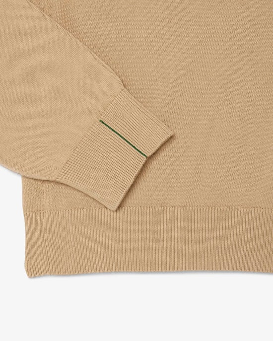 Regular Fit Long Sleeve Logo Detail Sweatshirt in Nude - Image 3