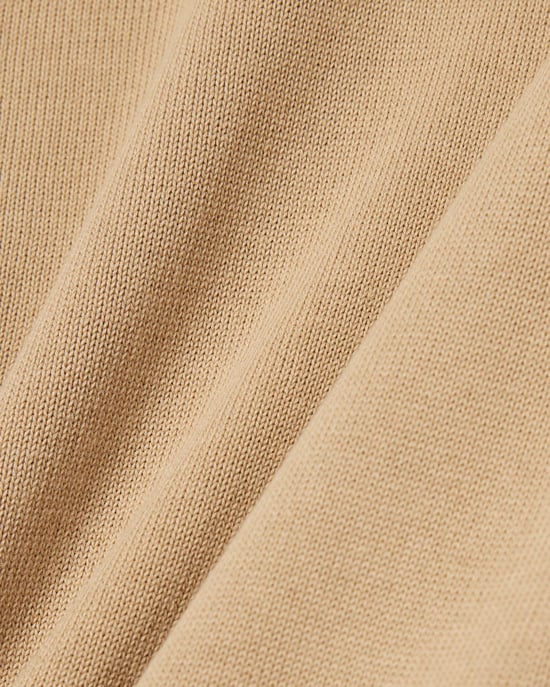 Regular Fit Long Sleeve Logo Detail Sweatshirt in Nude - Image 4